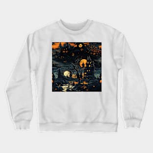 Halloween Decorations 17 - Haunted House Crewneck Sweatshirt